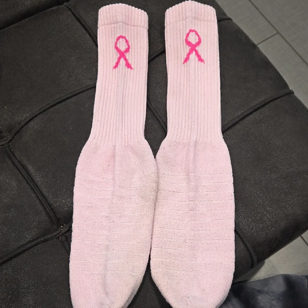 Pink Ribbon Crew Socks
